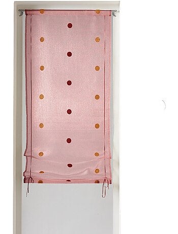 Cortina vaporosa de organza con lunares, de subida manual