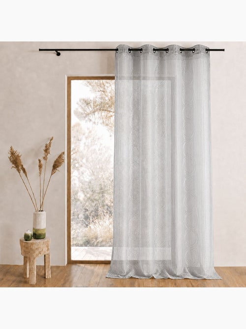 Cortina vaporosa estampada con motivos plateados - Kiabi