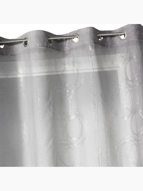 Cortina vaporosa estampada con motivos plateados - Kiabi