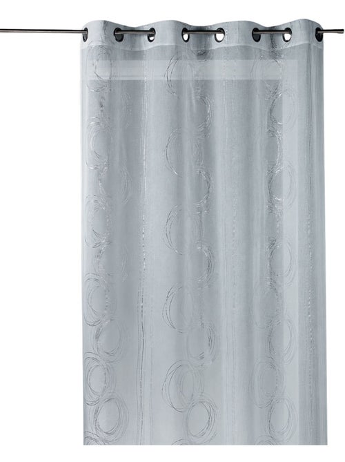 Cortina vaporosa estampada con motivos plateados - Kiabi