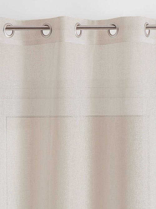 Cortina visillo 100% lino - Kiabi