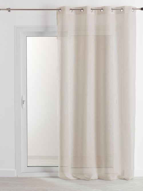 Cortina visillo 100% lino - Kiabi