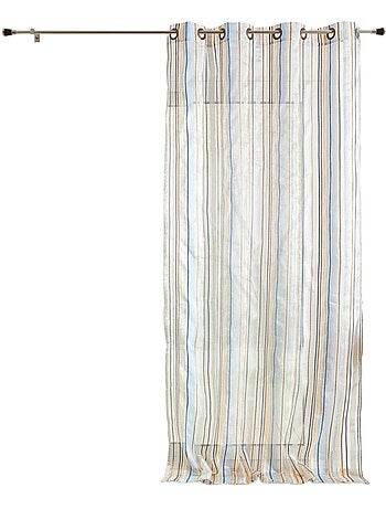 Cortina visillo de organza a rayas