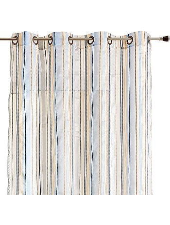 Cortina visillo de organza a rayas