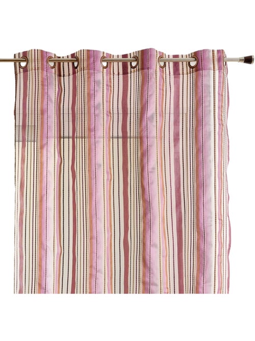 Cortina visillo de organza a rayas - Kiabi