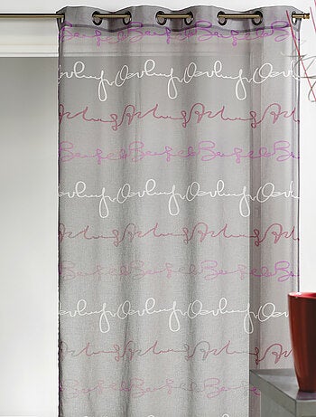 Cortina visillo en estameña dibujo 'juego de escritura'