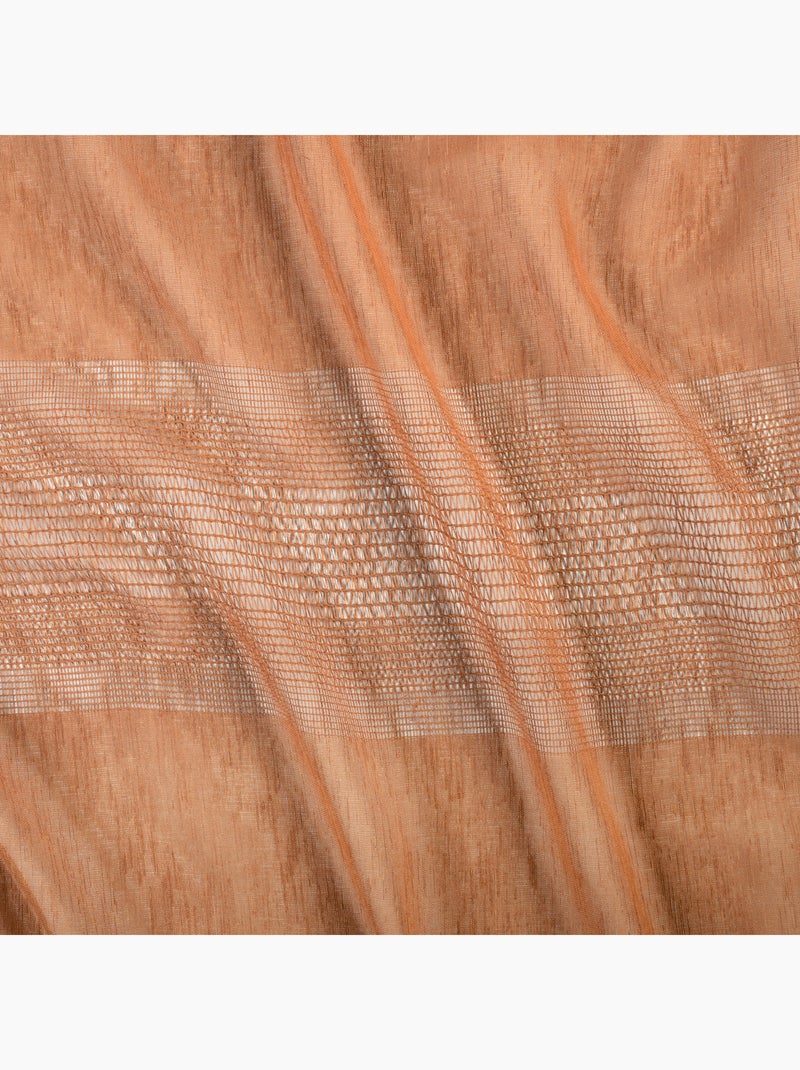 Cortinas caladas estilo macramé Naranja - Kiabi