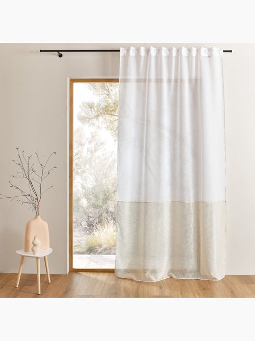 Cortinas colgantes 3 en 1 bicolor LUZ - Kiabi Cortinas colgantes 3 en 1 bicolor LUZ - Kiabi
