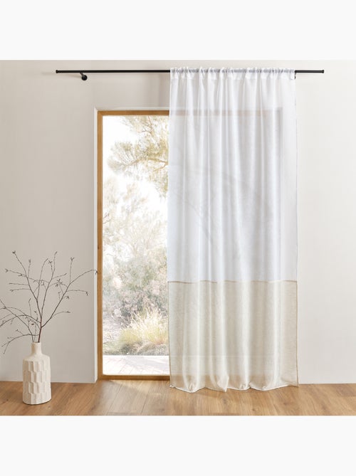 Cortinas colgantes 3 en 1 bicolor LUZ - Kiabi Cortinas colgantes 3 en 1 bicolor LUZ - Kiabi