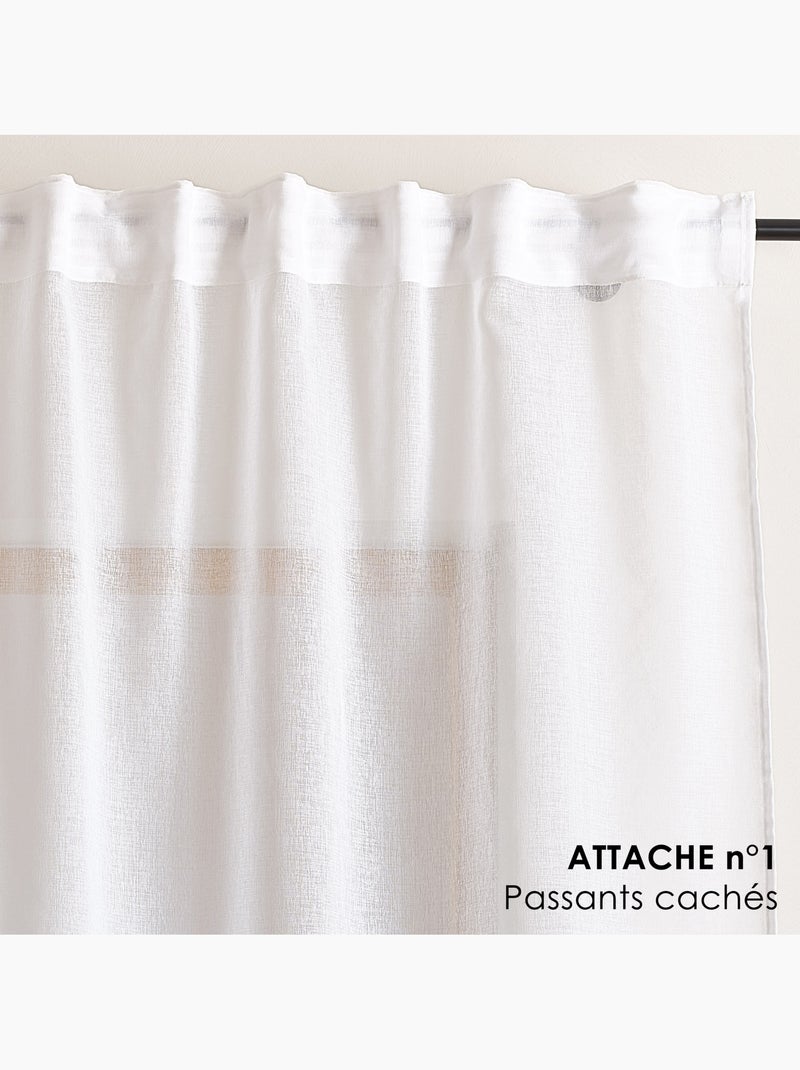 Cortinas colgantes 3 en 1 bicolor LUZ Blanco - Kiabi