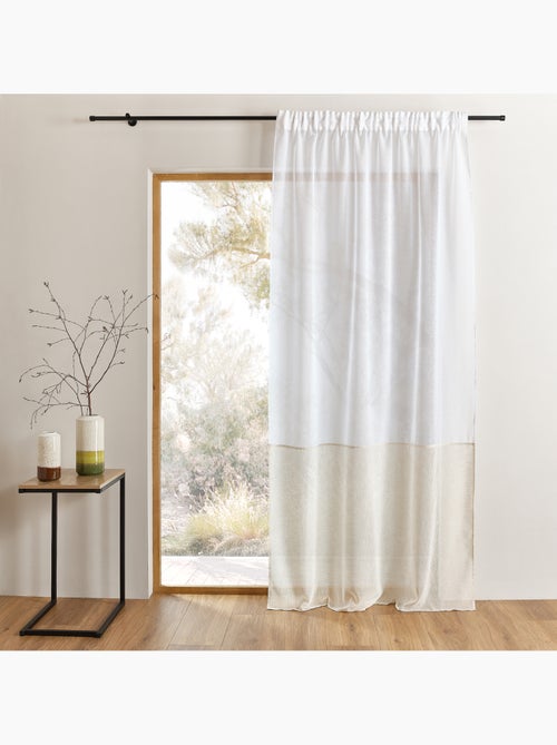 Cortinas colgantes 3 en 1 bicolor LUZ - Kiabi Cortinas colgantes 3 en 1 bicolor LUZ - Kiabi
