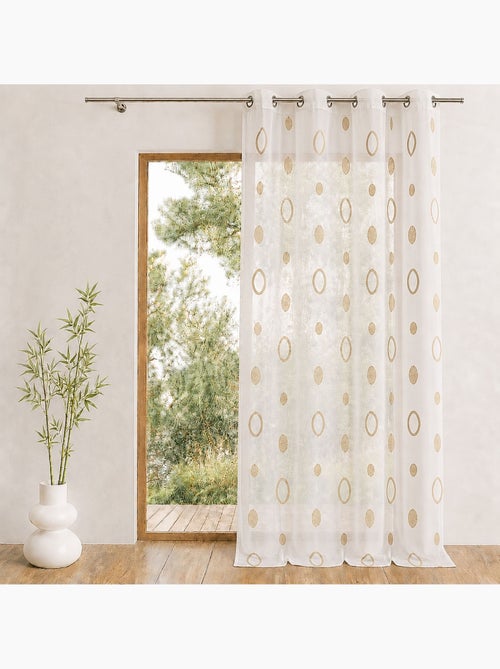 Cortinas de colores con círculos listas para instalar - Kiabi Cortinas de colores con círculos listas para instalar - Kiabi