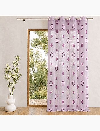 Cortinas de colores con círculos listas para instalar