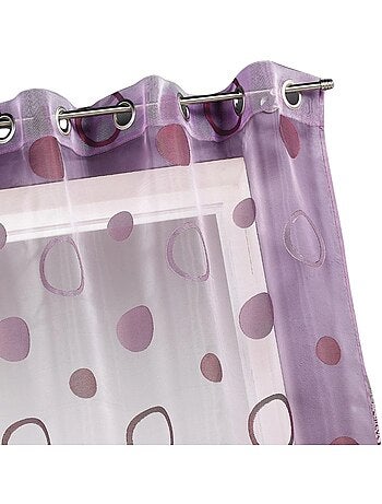 Cortinas de colores con círculos listas para instalar