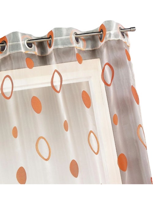Cortinas de colores con círculos listas para instalar - Kiabi