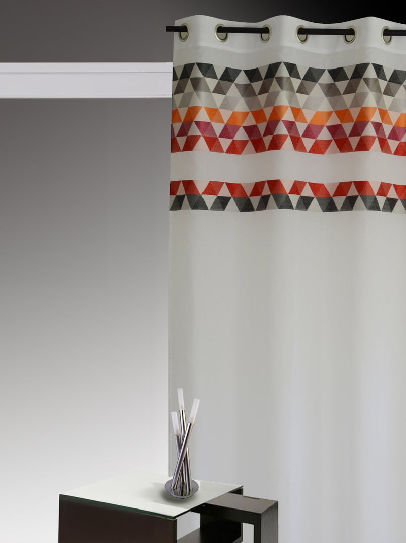 Cortinas de estameña "triángulo" de cara alta Naranja - Kiabi