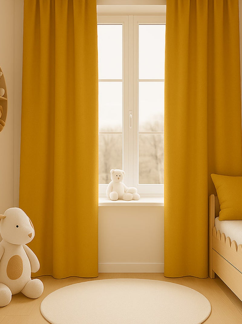 Cortinas de gasa de algodón orgánico Beige - Kiabi