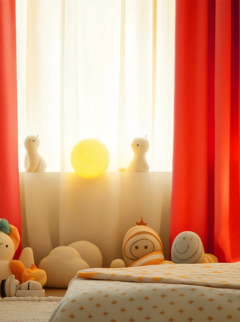 Cortinas de gasa de algodón orgánico Rojo - Kiabi
