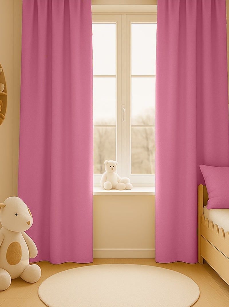 Cortinas de gasa de algodón orgánico Rosa - Kiabi