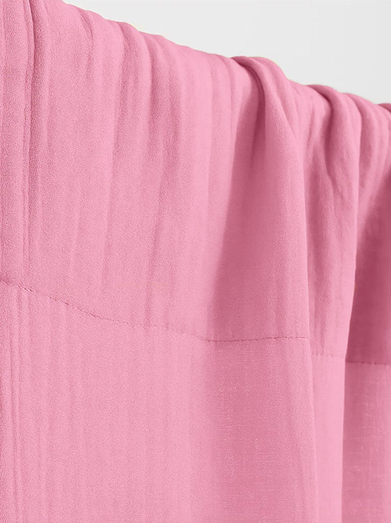 Cortinas de gasa de algodón orgánico Rosa - Kiabi