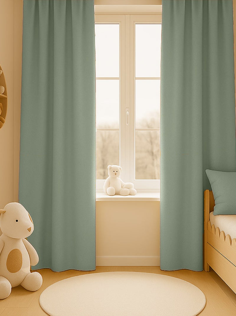 Cortinas de gasa de algodón orgánico Verde - Kiabi