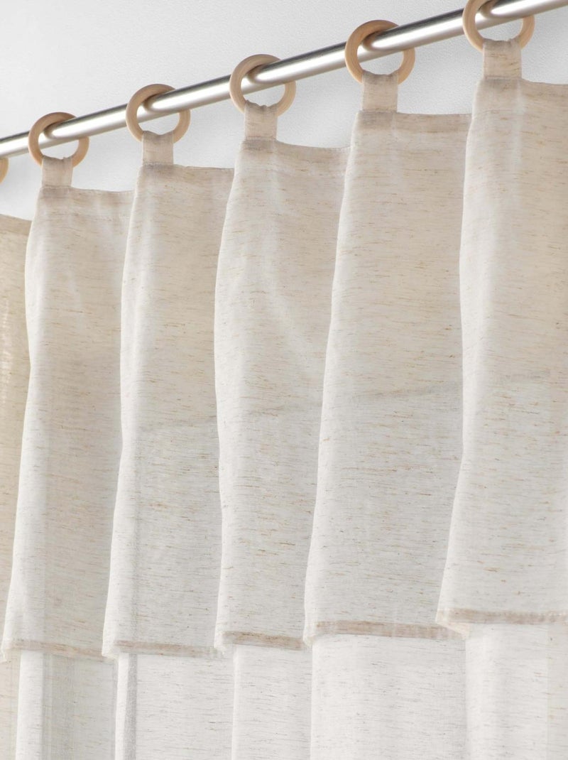 Cortinas de madera con volantes y ojales Beige - Kiabi