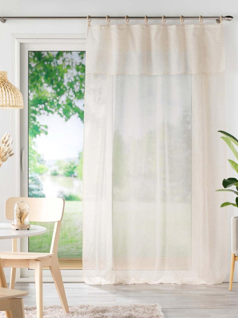 Cortinas de madera con volantes y ojales Beige - Kiabi