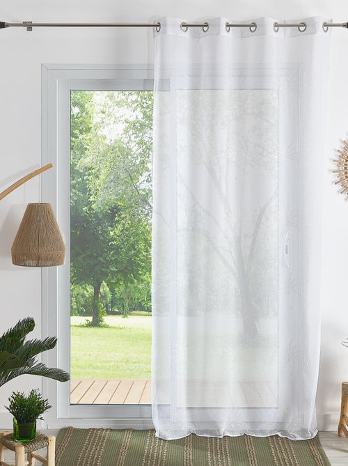 Cortinas de ojales bordados con palmeras - Kiabi Cortinas de ojales bordados con palmeras - Kiabi