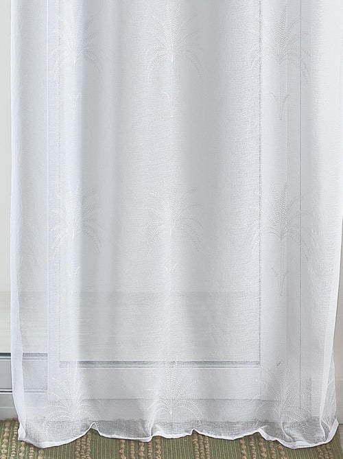 Cortinas de ojales bordados con palmeras - Kiabi Cortinas de ojales bordados con palmeras - Kiabi