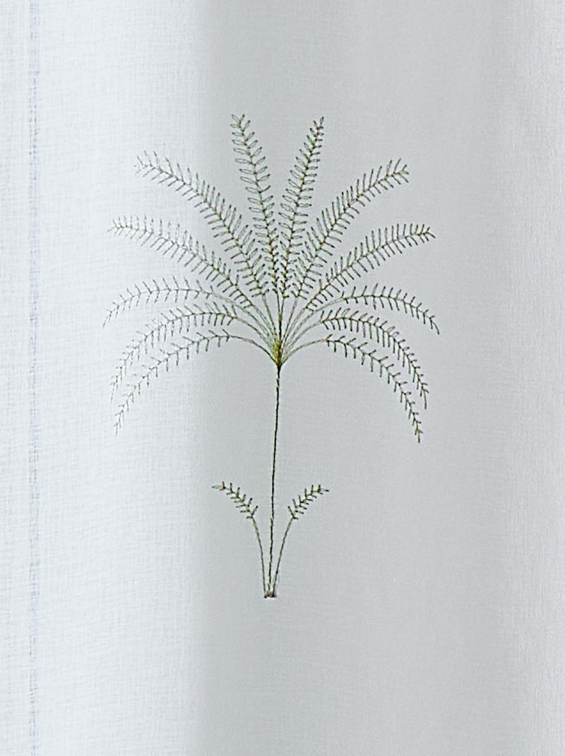 Cortinas de ojales bordados con palmeras Verde - Kiabi
