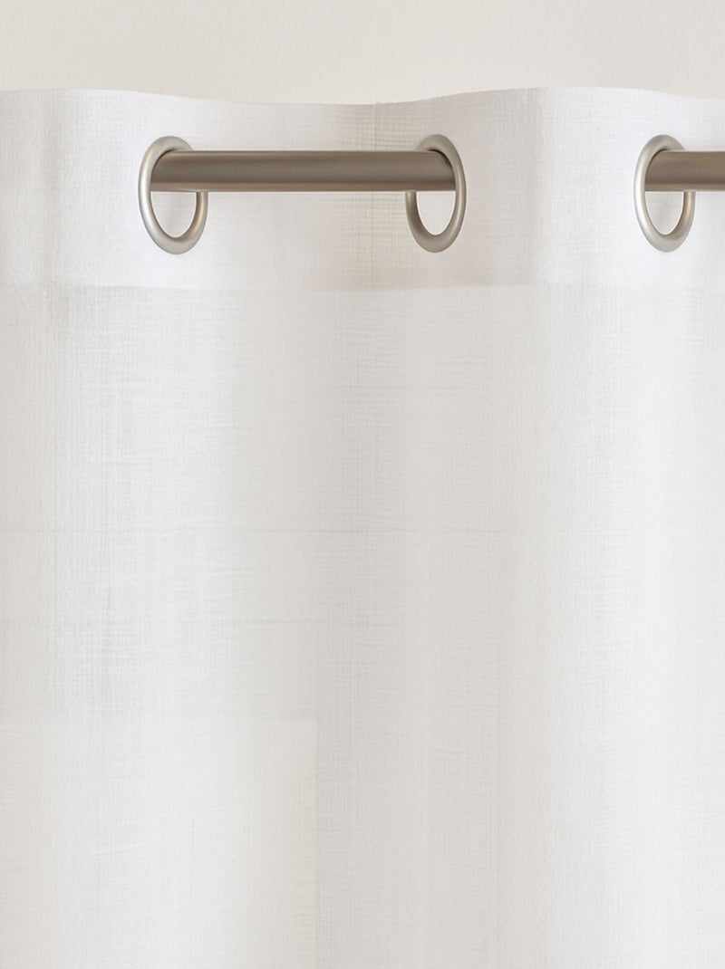 Cortinas de ojales M1 ignífugas Blanco - Kiabi