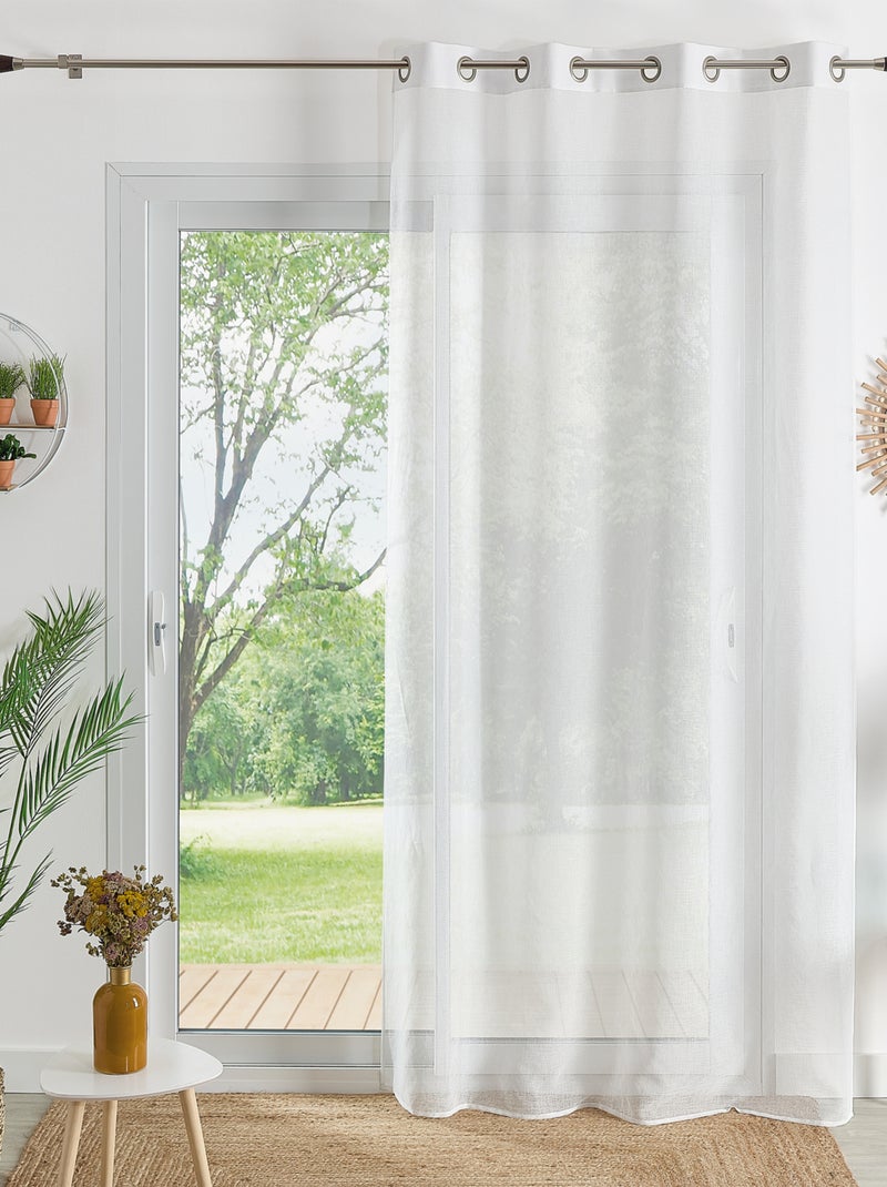Cortinas de ojales M1 ignífugas Blanco - Kiabi
