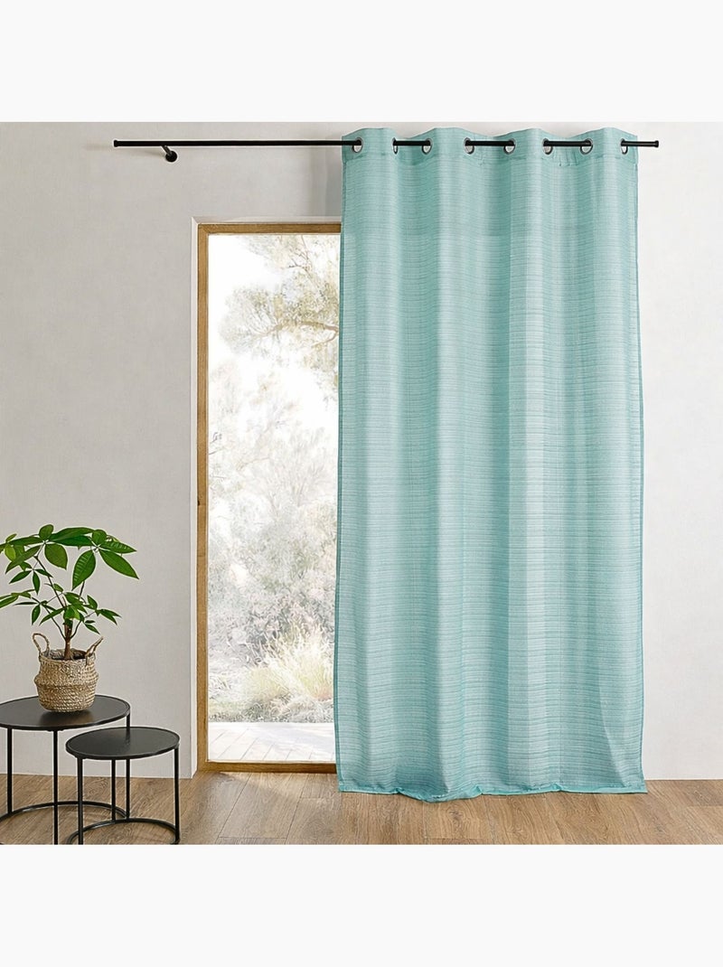 Cortinas de rayas finas listas para instalar Azul turquesa - Kiabi