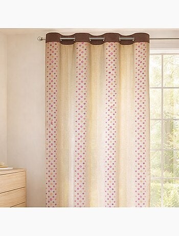 Cortinas de visillo con estampado de lunares y rayas