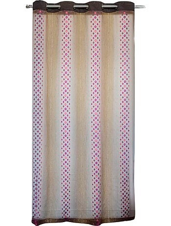 Cortinas de visillo con estampado de lunares y rayas