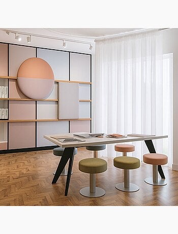 Cortinas ignífugas M1 efecto lino con fruncidos