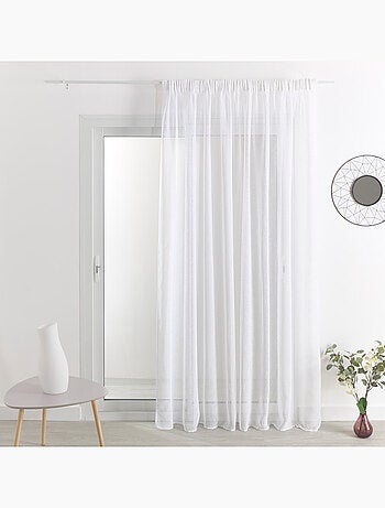 Cortinas ignífugas M1 efecto lino con fruncidos