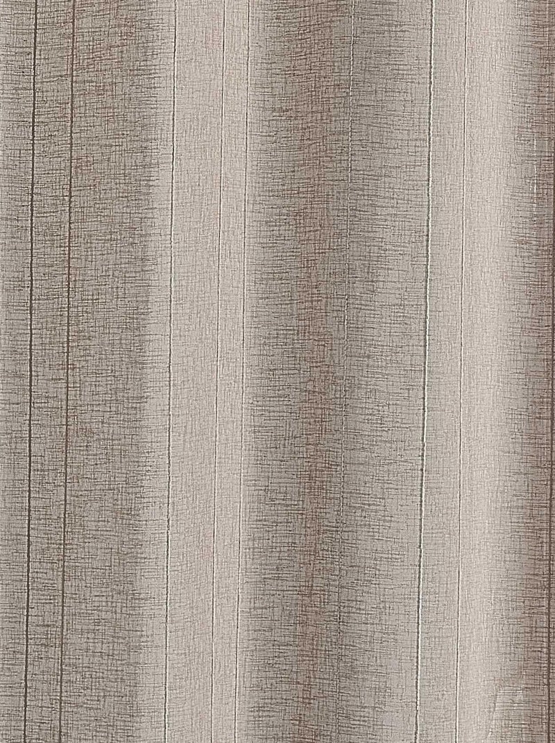 Cortinas lisas de rayas finas Beige oscuro - Kiabi