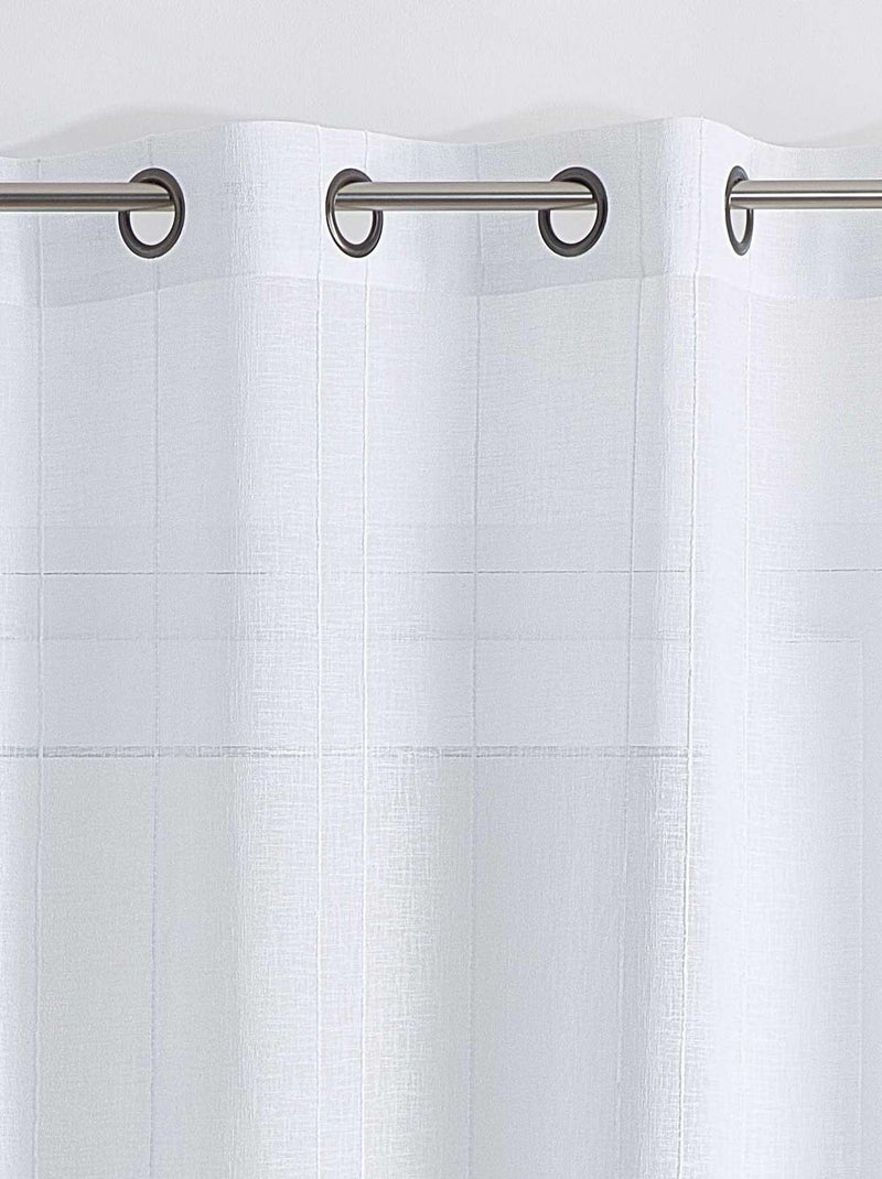Cortinas lisas de rayas finas Blanco - Kiabi