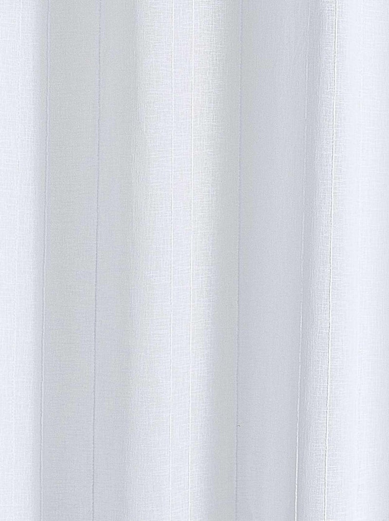 Cortinas lisas de rayas finas Blanco - Kiabi
