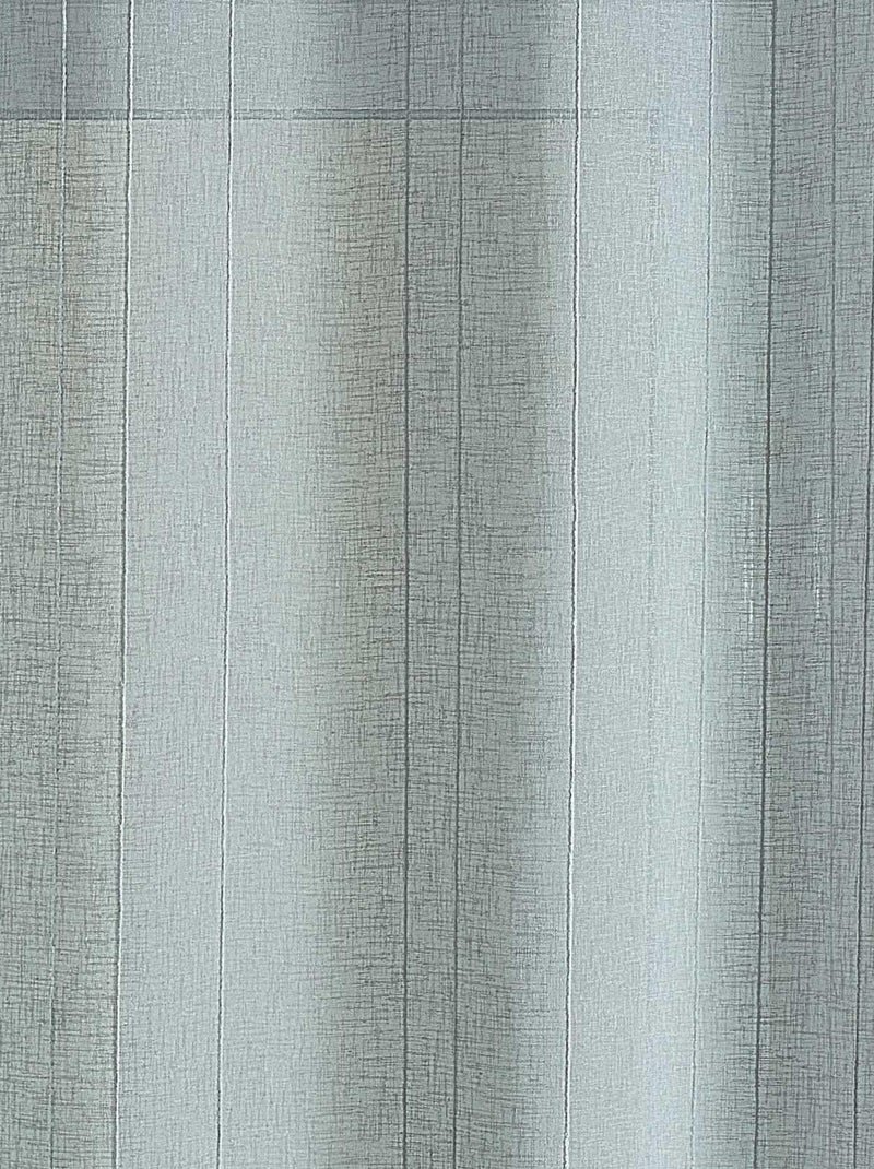 Cortinas lisas de rayas finas Gris claro - Kiabi