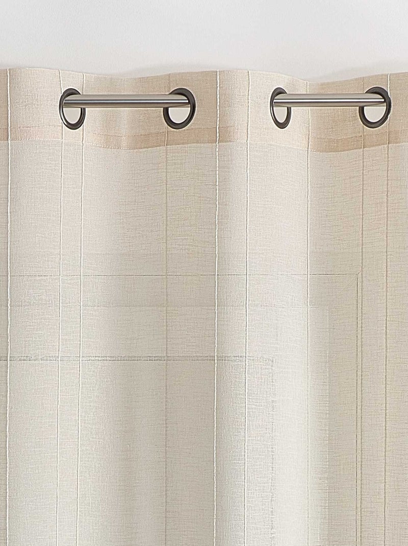 Cortinas lisas de rayas finas Madera natural - Kiabi