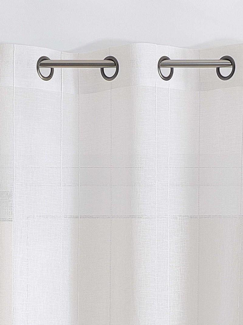 Cortinas lisas de rayas finas Marfil - Kiabi