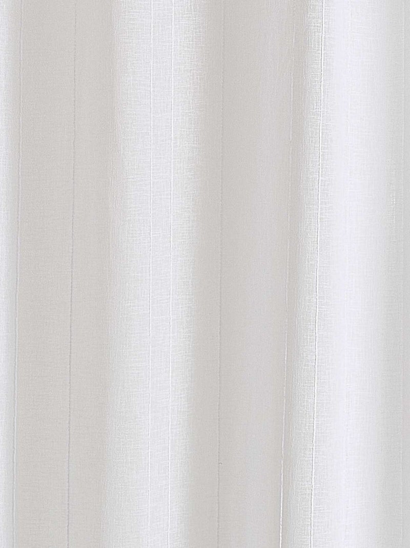 Cortinas lisas de rayas finas Marfil - Kiabi