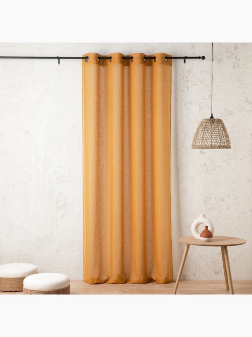 Cortinas lisas y de rejilla de poli/lino - Kiabi