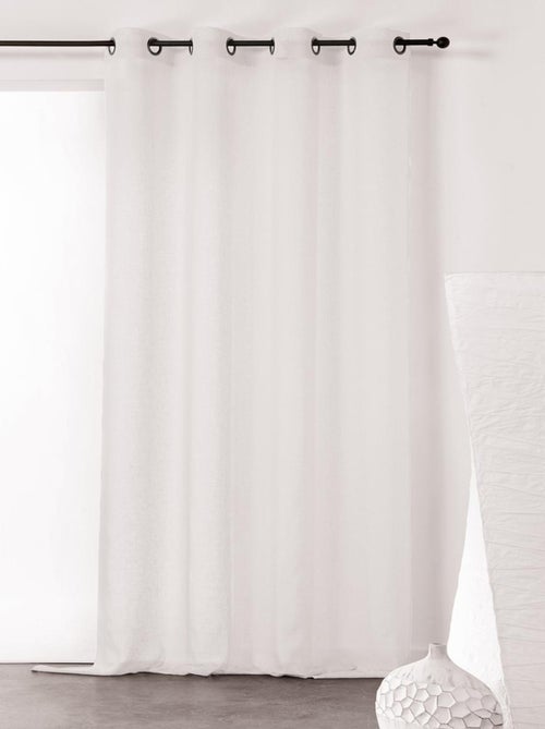 Cortinas lisas y de rejilla de poli/lino - Kiabi