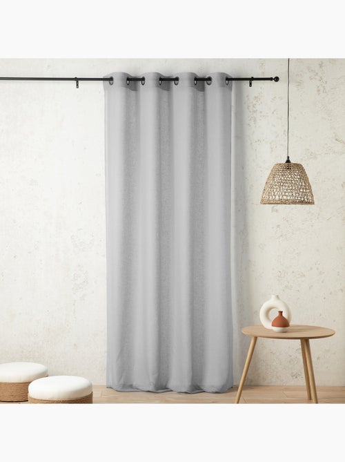 Cortinas lisas y de rejilla de poli/lino - Kiabi Cortinas lisas y de rejilla de poli/lino - Kiabi