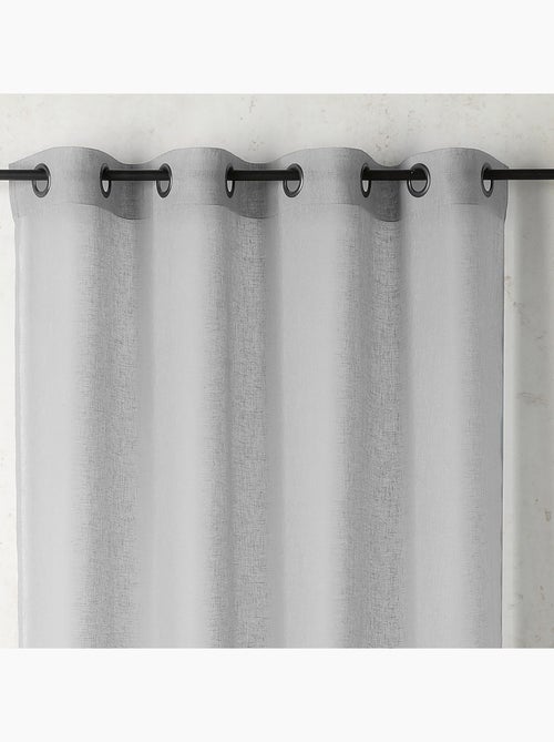 Cortinas lisas y de rejilla de poli/lino - Kiabi Cortinas lisas y de rejilla de poli/lino - Kiabi