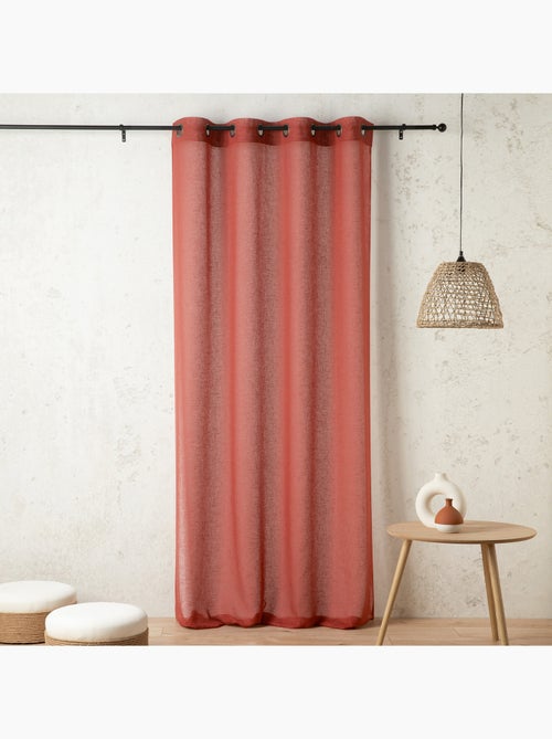 Cortinas lisas y de rejilla de poli/lino - Kiabi Cortinas lisas y de rejilla de poli/lino - Kiabi
