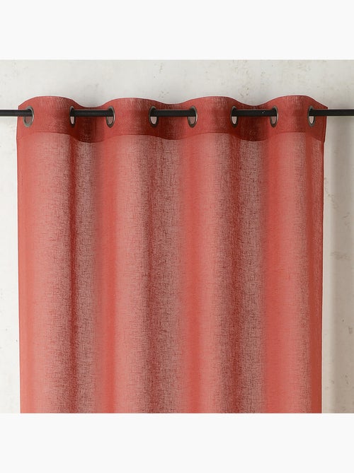 Cortinas lisas y de rejilla de poli/lino - Kiabi Cortinas lisas y de rejilla de poli/lino - Kiabi